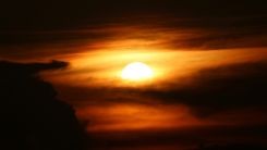 Sun shining over the Clouds