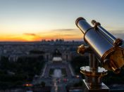 Telescope Facing the City