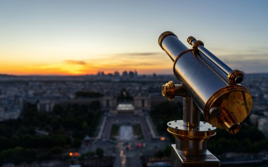 Telescope Facing the City