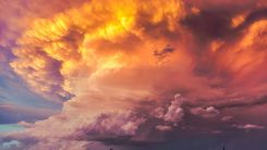 Plume of Clouds During Sunset