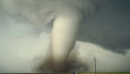 Large Cone Tornado on a Road