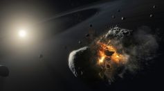 Illustration of Asteroid collision
