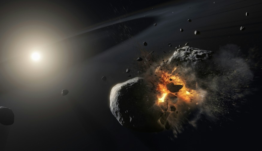 Illustration of Asteroid collision