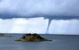 Waterspout near an Island