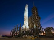 SpaceX Shuttle During Nighttime