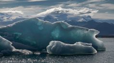 Large Iceberg Floating on Water