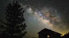 Starry Night With Visible Milky Way