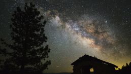 Starry Night With Visible Milky Way