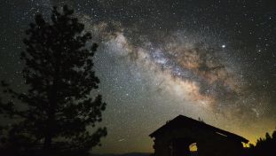 Starry Night With Visible Milky Way