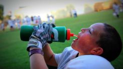 Anthele drinking his energy drink
