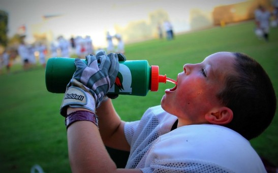 Anthele drinking his energy drink