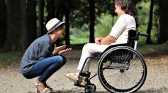 Woman on wheelchair
