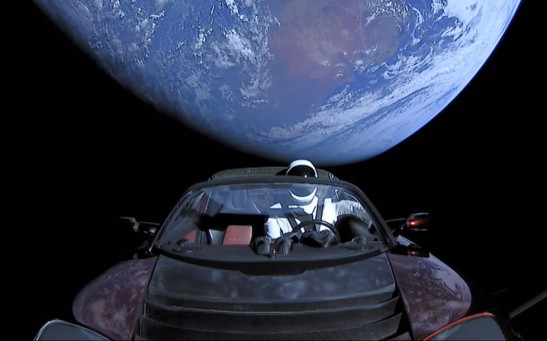 SpaceX Launches Tesla Roadster Into Space