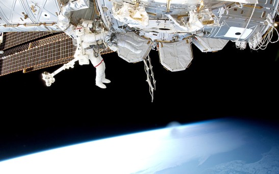 Space Shuttle Discovery Continues On Its Last Mission