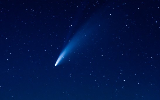 Silhouette of mountain under blue sky during night time