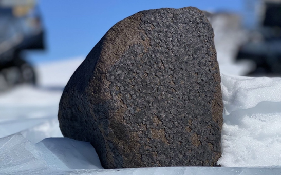The large meteorite that's been recovered.