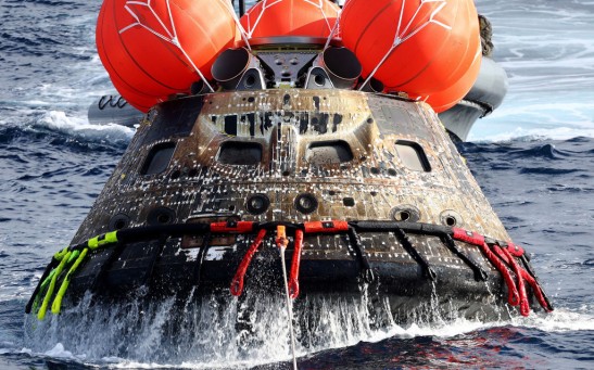 NASA's Orion Capsule Splashes Down In The Pacific After Successful Uncrewed Artemis I Moon Mission