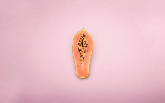 Brown bread on white surface